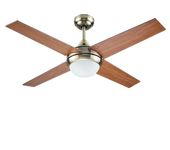 Bastilipo - Mojácar Cuero - 3 Led - Ventilador De Techo Con Luz Led Y Mando A Distancia - Palas De Color Reversibles En Color Cerezo/nogal