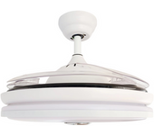 Bastilipo - Estoril Ventilador De Techo Con Luz Mando A Distancia-3 Colores Led-audio Bluetooth-gama Luxury, Blanco, Diametro Total 106 Cm