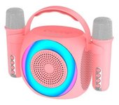 Cool Altavoz Bluetooth Universal Musica 6w Mini Karaoke Party + 2 Microfonos Rosa