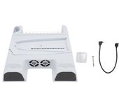Soporte De Refrigeración Para Consola, Cargador Doble Para Mandos, Estación De Refrigeración Con 11 Discos De Juego, 1 Ranuras Remotas Para Ps5 Para