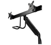 Dual Monitor Gas Spring Mount/ergo Crossbar Handle Full Motion