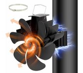 Ventilador De Estufa Y Accesorios Para Estufa, Ventilador De Estufa, 6 Aspas, Ventilador De Estufa Silencioso, Accionado Por Calor, Sin Electricidad,