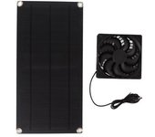 Ventilador Solar Portátil De Silicio Monocristalino 10w Ip65 Extractor Impermeable Para Rv 18v