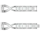 Bracelete Pulsera Acero Luxury Para Xiaomi Mi Watch 1.39 Plata