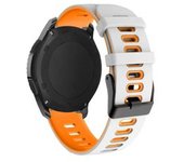 Bracelete Pioneer Para Samsung Galaxy Watch 3 Lte 45mm Branco E Laranja