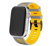 Bracelete Pioneer Para Apple Watch Series 7 41mm Gris E Amarelo