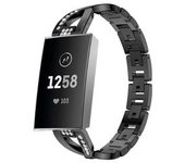 Bracelete Pulsera Acero Luxury Para Fitbit By Google Charge 3 Negro