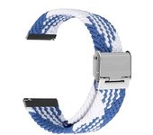 Bracelete Pulsera Entrançada Flexible Para Samsung Galaxy Watch 3 Bluetooth 41mm Azul E Branco