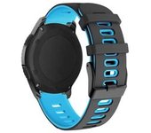 Bracelete Pioneer Para Samsung Galaxy Watch 4 40mm Negro E Azul Claro