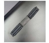 Bracelete Pulsera Fio Entrançado Para Garmin Venu 2 Plus Negro