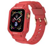 Capa Com Bracelete Endurance All-in-one Para Apple Watch Series Se 44mm Vermelho