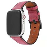 Bracelete Pulsera Classic Vintage Em Pele Ecológico Para apple Watch Series 6 44mm Roxo