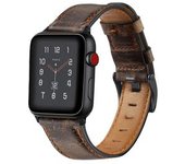 Bracelete Pulsera Classic Vintage Em Pele Ecológico Para apple Watch Series 5 44mm Castanho