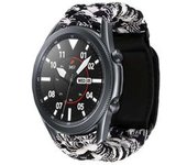 Bracelete Pulsera Fio Entrançado Para Garmin Venu 2 Plus Negro E Branco