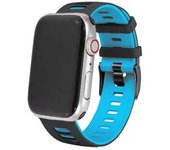 Bracelete Pioneer Para Apple Watch Series Se 2022 40mm Negro E Azul Claro