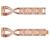 Bracelete Pulsera Acero Luxury Para Fitbit By Google Versa Rosa Dourado