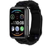 Bracelete Pulsera Fio Entrançado Para Huawei Watch Fit 2 Negro
