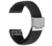 Bracelete Pulsera Entrançada Flexible Para Garmin Tactix 7 Pro Ballistics Edition Negro