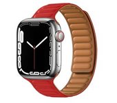 Bracelete Pulsera Magnética De Forte Conexão Para Apple Watch Series 6 44mm Vermelho