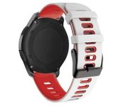Bracelete Pioneer Para Huawei Watch Gt 3 Elite 46mm Branco E Vermelho