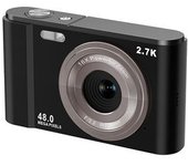 Cámara Digital Hd Para Fotografía Doméstica Full Hd 2.7k 48mp 16x Negro Interestelar + Tarjeta De Memoria 32g Veanxin