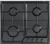 Placa De Gas Empotrada Delonghi Ynf 46 Asv, Color Negro, 4 Quemadores
