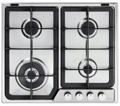 Placa De Gas Empotrada Delonghi If 46 Pro N De Acero Inoxidable Con 4 Quemadores