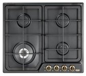 Placa De Gas Empotrada De'longhi Anf 46 Pro Antracita De 4 Fuegos
