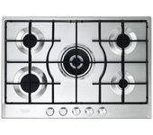 Placa De Gas De 5 Quemadores De Acero Inoxidable Empotrada De 75 Cm De'longhi Slf575lx