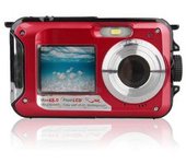 Camara Digital Estanca Roja Full Hd 2.7k 48mp 16x