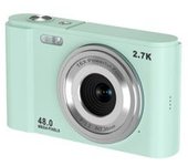 Cámara Digital Hd Para Fotografía Casera Full Hd 2.7k 48mp 16x Verde Claro + Tarjeta De Memoria 32g
