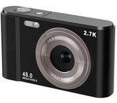 Cámara Digital Hd Para Fotografía Casera Full Hd 2.7k 48mp 16x Interestelar Negro + Tarjeta De Memoria 32g