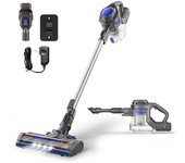 Aspirador Vertical De Mano Sin Cable Air Essence Bise, 100aw, Color Azul, Tecnología Ciclónica