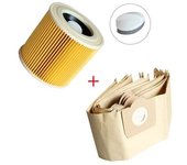 Paquete De 6 Bolsas De Filtro De Repuesto Para Aspiradoras En Seco Y Húmedo - Bolsa De Filtro De Polvo Compatible Con Accesorios De Limpieza,