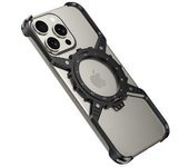 Funda Para Iphone 15 Pro Max/14 Pro Max/13 Pro Max Con Soporte Magnético, Aleación De Aluminio Y Parachoques De Pc, Disipación De Calor, Color Negro