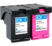 652xl Pack 2 Cartuchos De Tinta Compatible Con Hp 652xl (f6v25ae F6v24ae) Negro Y Tricolor Para Deskj Ink Advantage 1115, 2135, 3600, 3635, 3636, 3638
