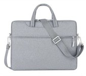 Bolso Impermeable De La Cartera De La Manga Del Ordenador Portátil De 14-15 Pulgadas Con La Manija Oculta/la Correa De Hombro Gris