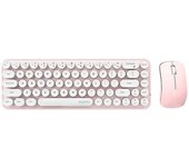 Mofii Bean 2.4g Blanco/rosa - Kit Teclado Y Ratón