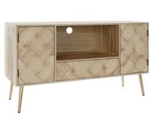 Mueble De Tv Dkd Home Decor Metal Madera De Paulonia Pino (118 X 40 X 65 Cm)
