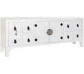 Mesa Tv Con Cajones Dkd Home Decor Abeto Madera Mdf (130 X 24 X 51 Cm)