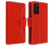 Funda Huawei P40 Libro Monedero F. Soporte – Rojo