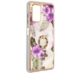Carcasa Samsung Galaxy A32 5g Anillo Sujeción Diseño Flores - Morado