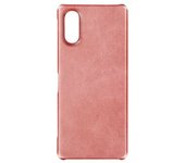 Funda Para Sony Xperia 5 V Leather Effect Vintage Hybrid Rosa Dorado