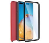 Carcasa Huawei P40 Silicona + Trasera Policarbonato – Rojo
