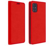 Funda Samsung Galaxy A51 De Piel Y Cartera Con F. Soporte – Rojo