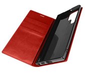 Funda Samsung Galaxy S22 Ultra Piel Tarjetero Soporte Vídeo - Rojo