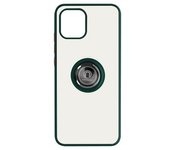 Funda Bimaterial Para Samsung Galaxy A03 Con Anillo Metálico Portavideos - Verde