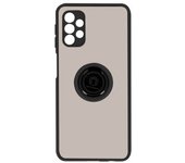 Funda Carcasa Samsung Galaxy A32 5g Dos Materiales Anillo Metálico Soporte Negro