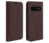 Funda Samsung Galaxy S10 Plus De Cuero Cartera Función Soporte – Marrón Oscuro