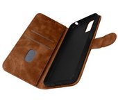 Funda Motorola Moto E22 / E22i Tarjetero Con Función De Soporte De Vídeo Marrón